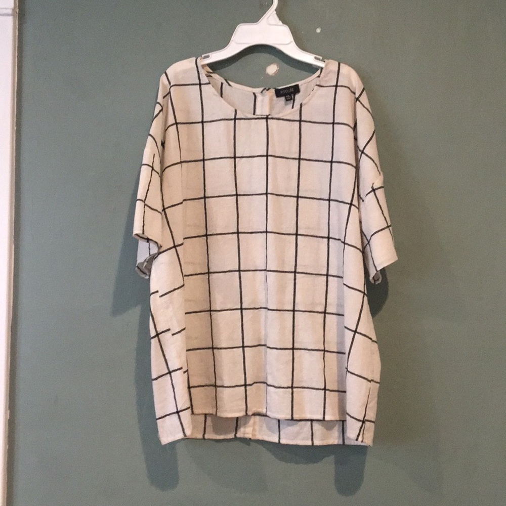 Roolee Black and White Striped Blouse